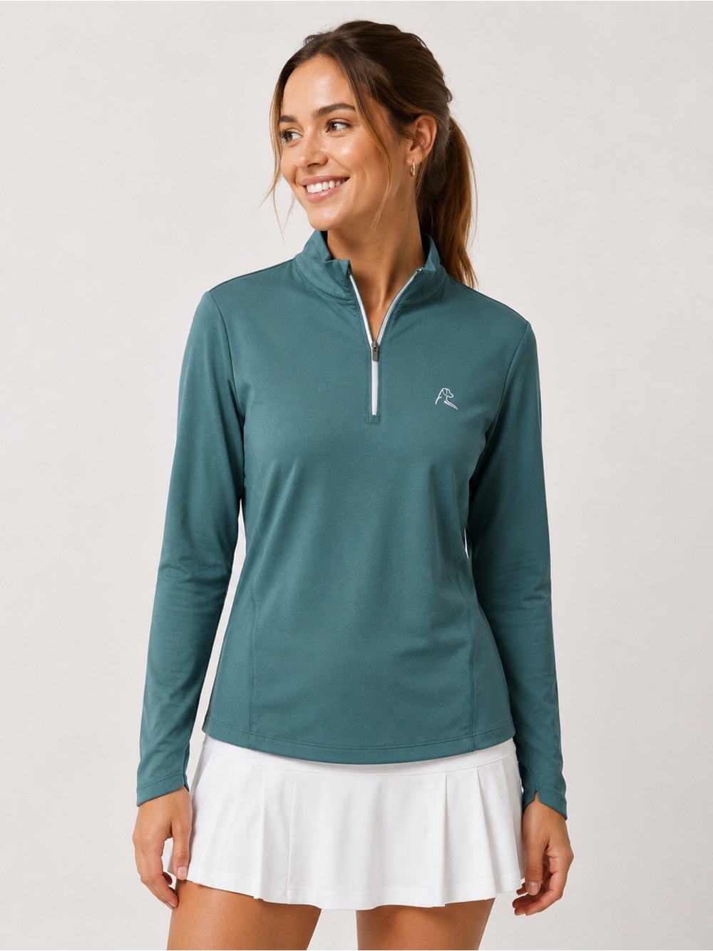 Rhoback Women’s Heather Performance Q-Zip Golf Tennis X-Large